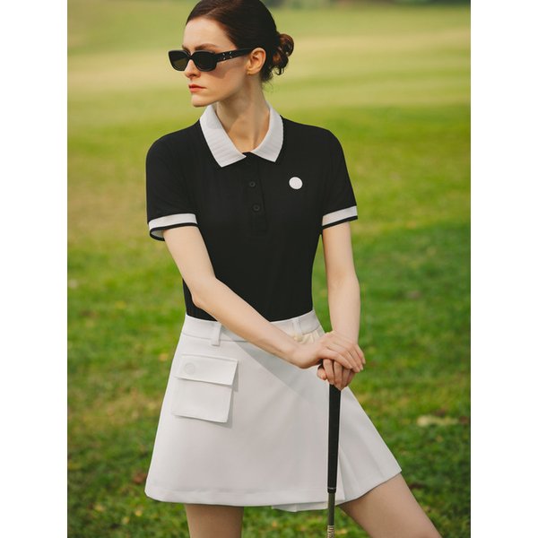 Classic Rib Polo Top (black)