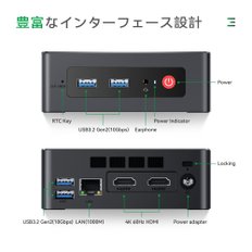 트릭키 PC N100 3.4GHz 트리키 그린 G4 11 프로 OS, 16GB DDR4 500GB M.2 NVME SSD 2TB 4K60Hz