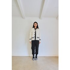 [UNISEX] THE EARTH EMBROIDERY WOOL CARDIGAN [IVORY]