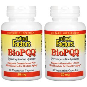 [해외직구] Natural Factors 내추럴팩터스 바이오 PQQ 20mg 30베지캡슐 2팩