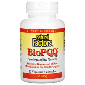 [해외직구] Natural Factors 내추럴팩터스 바이오 PQQ 20mg 30베지캡슐 2팩