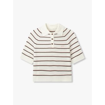 GCUT 스트라이프 래글런 니트 풀오버_아이보리 7215250201