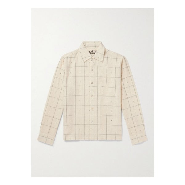 카틱 리서치 자수 체크 코튼 셔츠 뉴트럴 1647597341781603