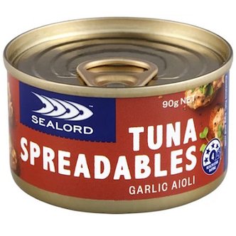  씨로드 갈릭 아이올리 참치 스프레드 Sealord Garlic Aioli Tuna Spreadables 90g 6개