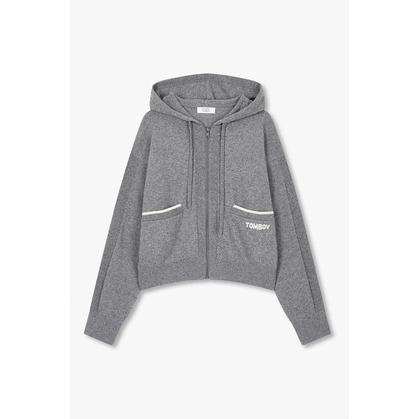 배색포인트 집업 후드가디건 91F5451782083