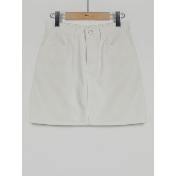 베이직 코튼 미니 스커트