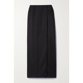 Brioni 브리오니 배라시아 가이아 울 맥시 랩 스커트 블랙 1647597311551057