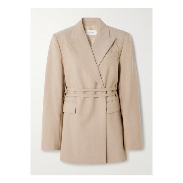 스포트막스 투빙가 벨트 그랑 드 푸드르 울 블레이저 베이지 46376663162879082