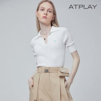 앳플레이 [ATPLAY] 로고 자수 베이직 니트 풀오버 T222KSK035