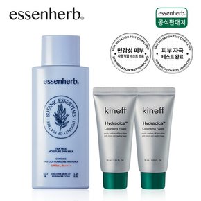 에센허브 티트리 모이스처 선밀크 SPF50+ PA++++ 100ml / 대용량 피부진정 선크림