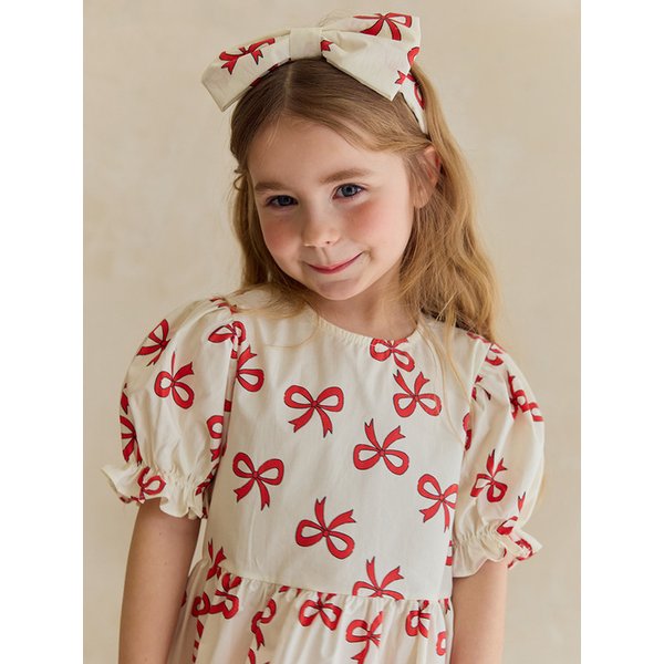 벨라 리본 퍼프 원피스