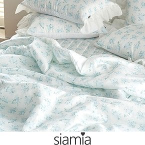 siamia 아이싱 냉감인견100% 프릴 여름 차렵이불 퀸 킹