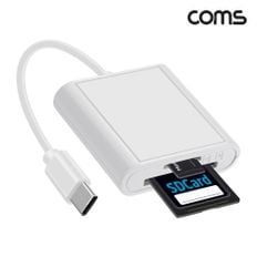 Coms USB C타입 카드리더기 TF카드+ SD카드