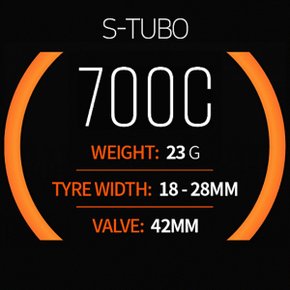 튜블리토 초 경량 로드 자전거 튜브 S-Tubo-ROAD-700C 42mm
