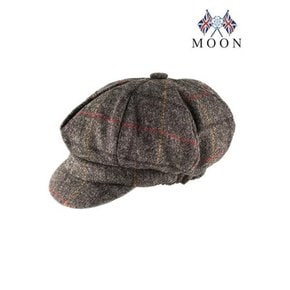 [Dents]Abraham Moon Check Baker Boy Hat/ CHARCOAL / 여성모자/ 3-5155