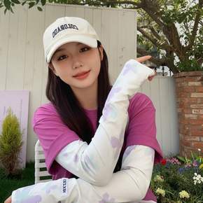 여성 5컬러 화사한 나비패턴 썸머 쿨 아이스 팔토시
