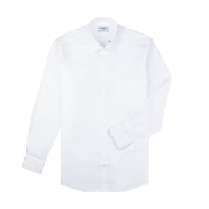 레노마 (일반핏)프리미엄 140`S  흰색 트윌 솔리드 긴팔와이셔츠   (RKSSG1010-WH)