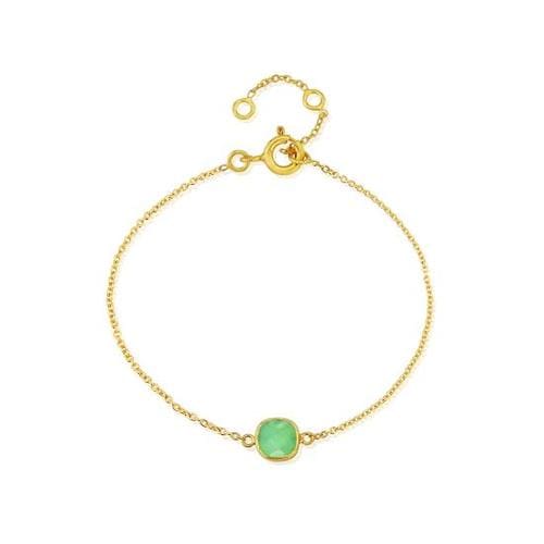 아우리 주얼리 팔찌 B2142 Brooklyn Chrysoprase & Gold Vermeil Bracelet