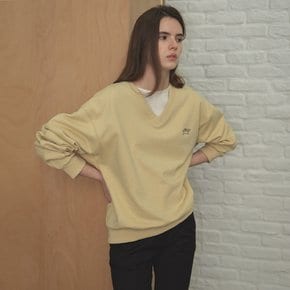 LOOSE FIT V-NECK SWEATSHIRT [TIFA04LT19]_Yellow