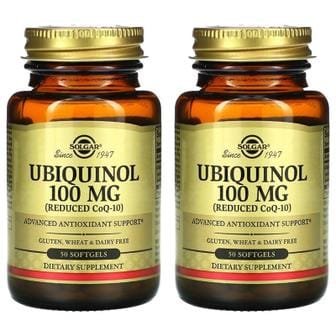 솔가 솔가 유비퀴놀 코큐텐 100mg 50소프트젤 2팩 Ubiquinol CoQ10