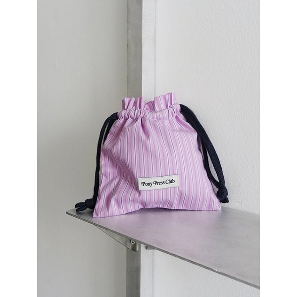 Mooi Stripe String Pouch (Pink)