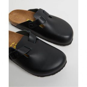 4171964 Birkenstock Boston Smooth Leather Narrow - Womens Black