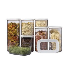 Mepal Modula Storage Jars 메팔 야채 채소 양념 식품 과일 보관 정리 용기 통 7개 세트 White