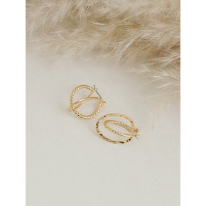 saturn ring earrings (2colors)