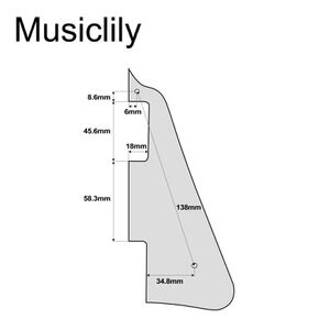 Musiclily 중국제 Epiphone Les Paul 기타 용 픽 가드, 3 플라이 크림