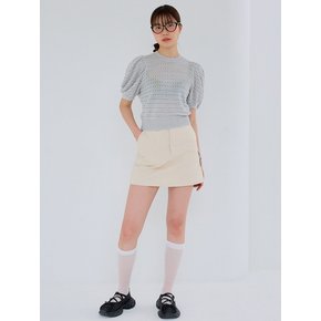 AR_Hollow puff sleeve knit top_BLUE