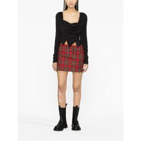 Skirt Alessandra Rich Womens Skirt FAB3423 F4067 1993 RED/BLACK