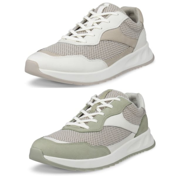 [여주점] OTM W 여성 경량 가죽 캐주얼 스니커즈 베이지 그린  237803
