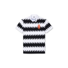 WAAC(왁골프)[WAAC X Iron Heads] Bold Zig Zag Stripe Polo_WMTCM24608BKX