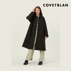 [COVETBLAN] 코듀로이 배색카라 체크코트(V226MCT107W)