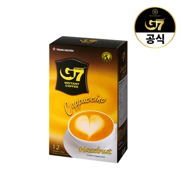 G7 카푸치노 헤이즐넛향 12개입 / 베트남 원두 헤이즐넛 커피 믹스 스틱