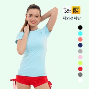 마린 UPF50+ 라인 숏슬리브 레쉬가드 반팔 수영복_F01 블루