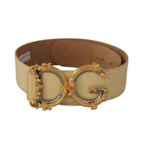 4841546 Dolce  Gabbana Leather Engraved Buckle Womens Belt