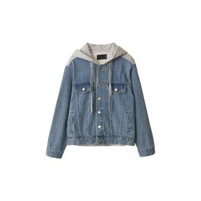 Remake hoodie denim jacket_washed