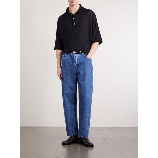 어 카인드 오브 가이즈 오픈니트 코튼 리넨 폴로 티셔츠 46376663162995933