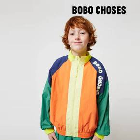 보보쇼즈 키즈 25ss Wavy 칼라블럭 트렉슈트 바람막이 자켓