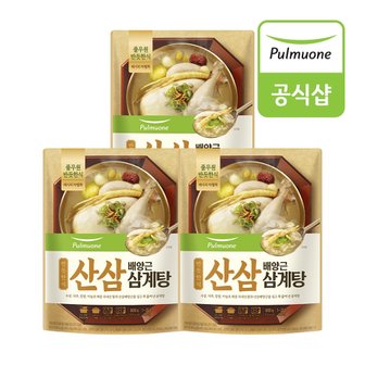 풀무원 반듯한식 산삼 배양근 삼계탕 (800g)X3개