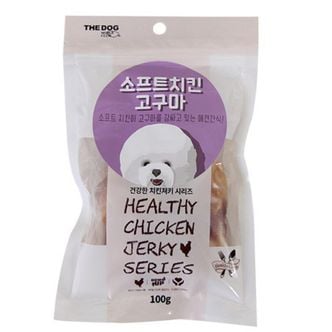 제이큐 강아지 반려건 간식 댕댕이 소프트 치킨 고구마 X ( 2매입 )