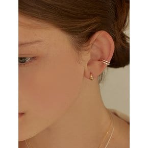 [연말 스페셜 6mm+10mm 진주귀걸이 증정][925 silver] Two wave earcuff