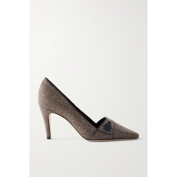 루라마에 70 가죽 트리밍 트위드 펌프스 46376663162937244