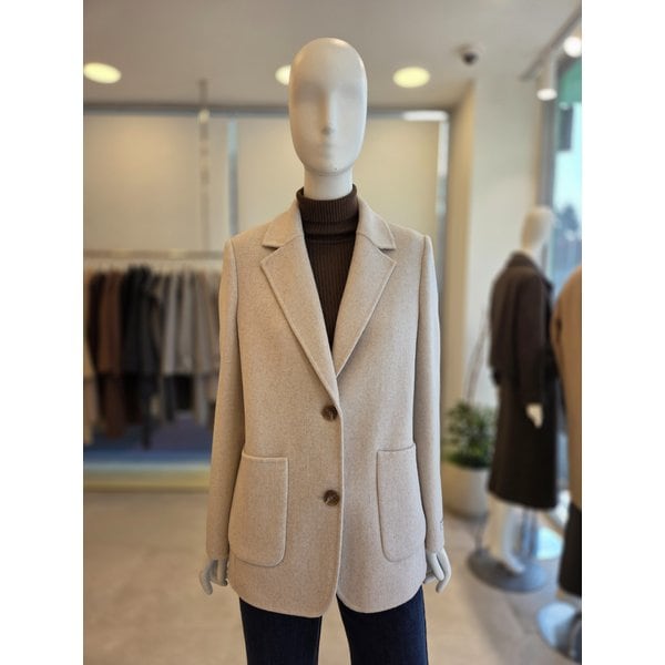 [여주점] [더 아이잗] 여성 캐시미어 테일러드 칼라 핸드메이드 재킷 (IRAM0JK728)