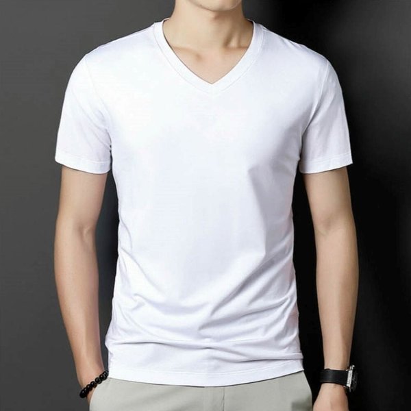 여름 남자 냉감 쿨링 기본 무지 브이넥 반팔 티 OC-TSH-SWFI8YO3