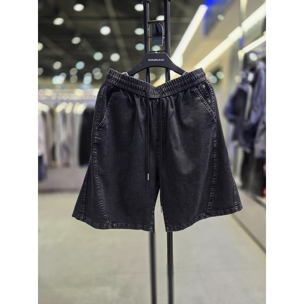 [시흥점] 남여공용 피그먼트워싱  절개 반바지(세미버뮤다)/JHZZ81403BK