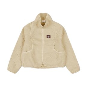 여성 여성 퀼팅 플리스 자켓 - BEIGE W233002TFJ91BEG