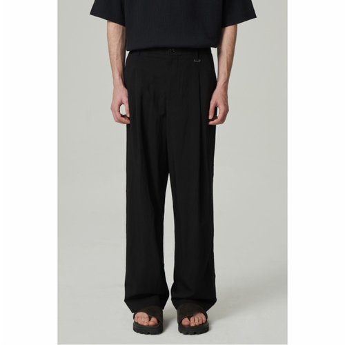 summer long wide pants_CWPAM24374BKX