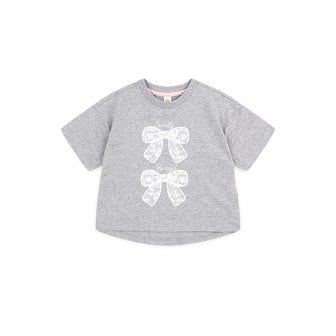 헤이미니 트윈레이스리본반팔티셔츠